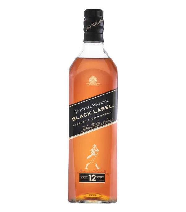 Botella de Whisky Johnnie Walker Black Label Blended Scotch, 750 ml
