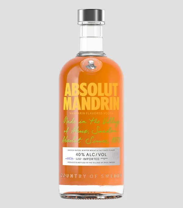 Botella de Vodka Absolut Mandrin, 750 ml