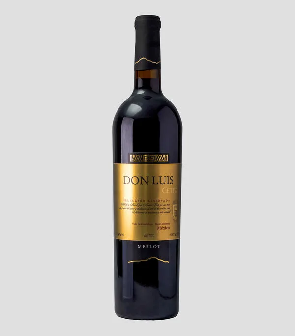 Botella de Vino Tinto Merlot, 750 ml