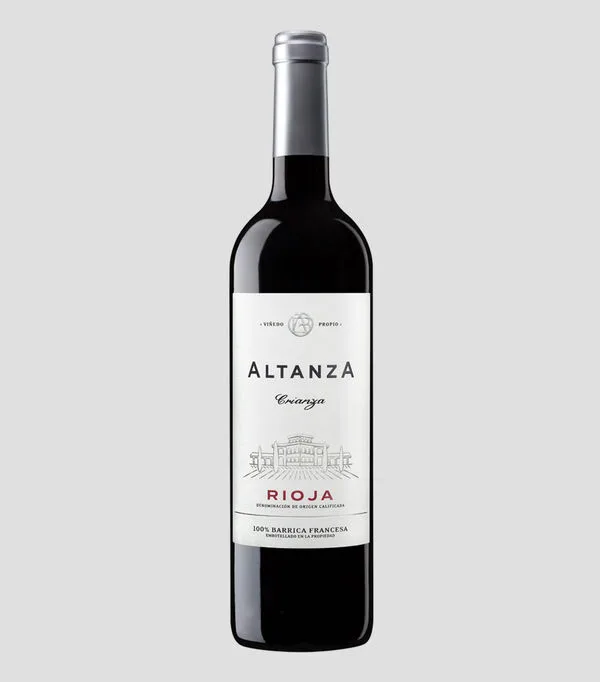 Botella de Vino Tinto Tempranillo Crianza Altanza, 750 ml