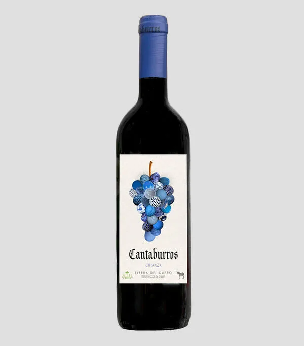 Botella de Vino Tinto Tempranillo Crianza, 750 ml