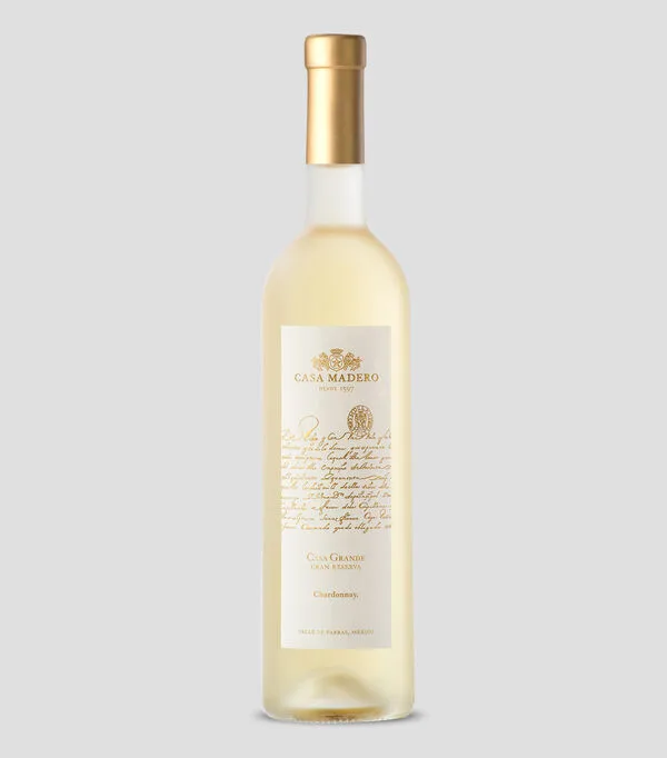 Botella de Vino Blanco Chardonnay Casa Grande, 750 ml