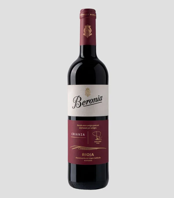 Botella de Vino Tinto Tempranillo Crianza, 750 ml