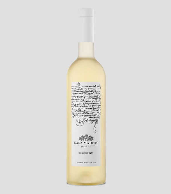 Botella de Vino Blanco Chardonnay, 750 ml