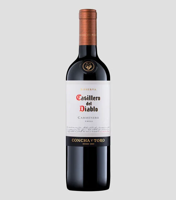 Botella de Vino Tinto Carmenere, 750 ml