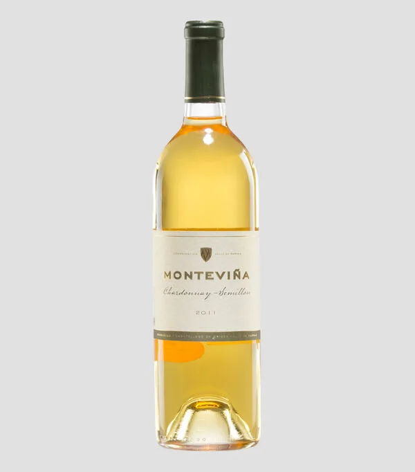 Botella de Vino Blanco Chardonnay-Semillon, 750 ml