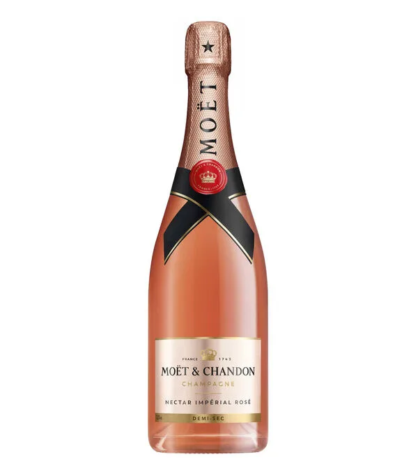 Botella de Champagne Rosé Nectar Impérial, 750 ml