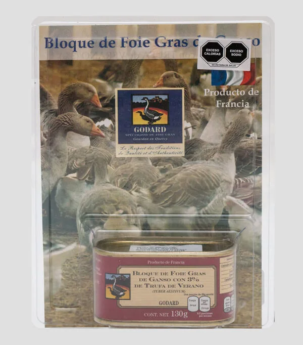 Botella de Bloque de Foie Gras de Ganso con Trufa de Verano, 130 g