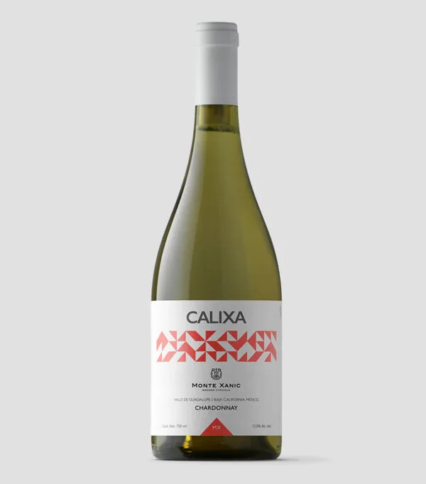 Botella de Vino Blanco Chardonnay Calixa, México, 750 ml