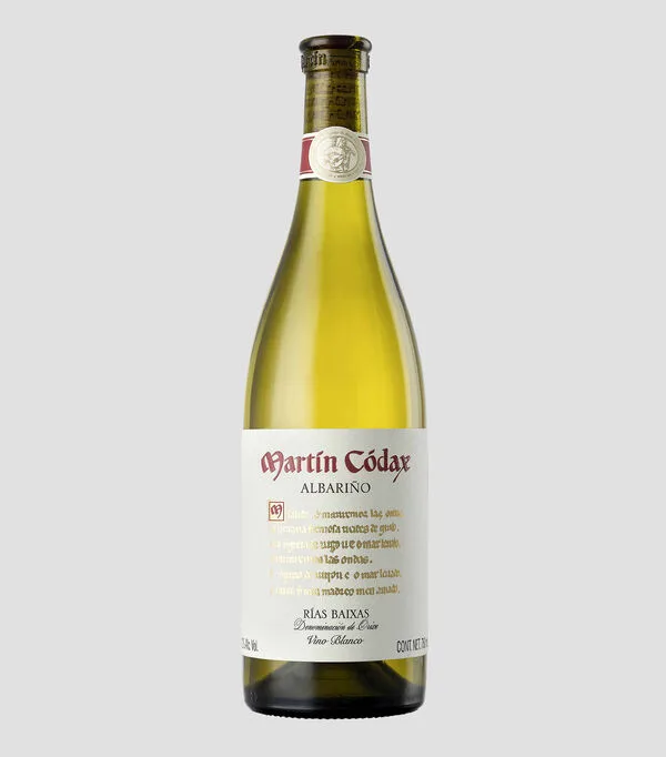 Botella de Vino Blanco Albariño, 750 ml