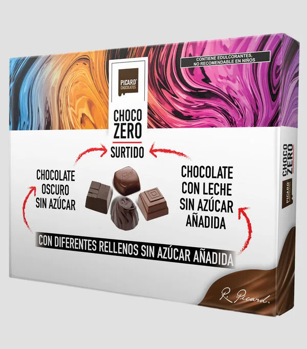 Botella de Chocolates Sin Azúcar. 150 gr