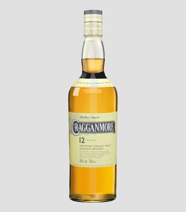 Botella de Whisky Cragganmore 12 años Single Malt, 750 ml
