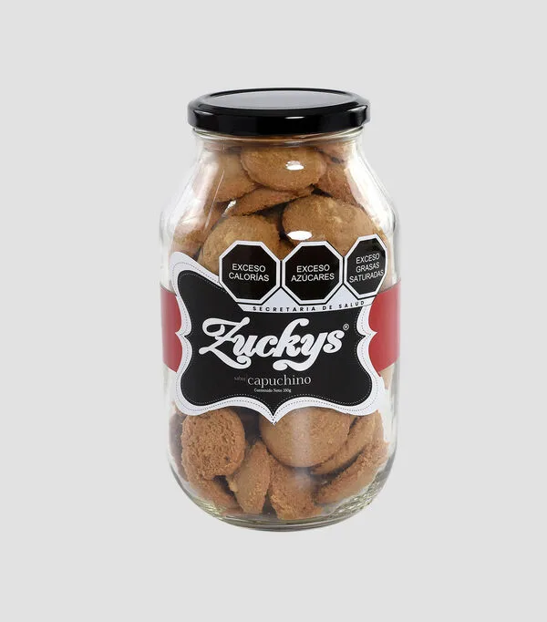 Botella de Galletas sabor capuchino, 350 g