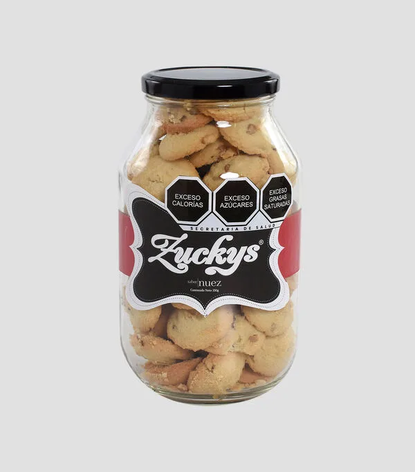 Botella de Galletas sabor nuez, 350 g