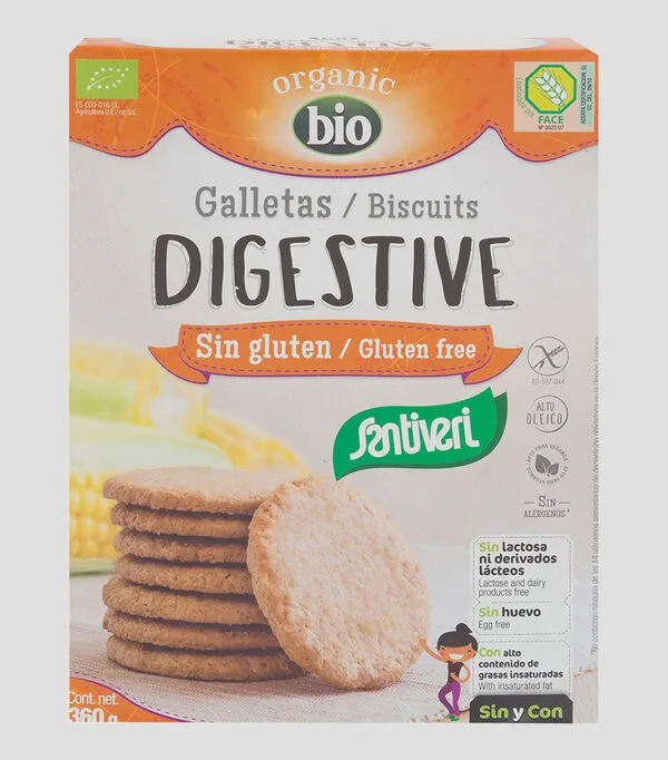 Botella de Galletas BIO Digestive Sin Gluten, 360 g