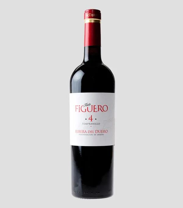 Botella de Vino Tinto Tempranillo, Figuero 4, 750 ml