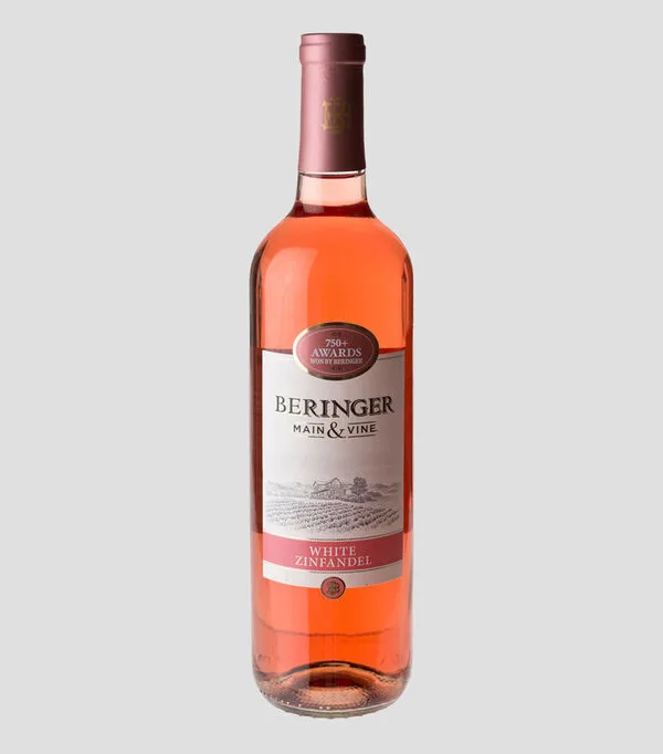 Botella de Vino Rosado Zinfandel, 750 ml