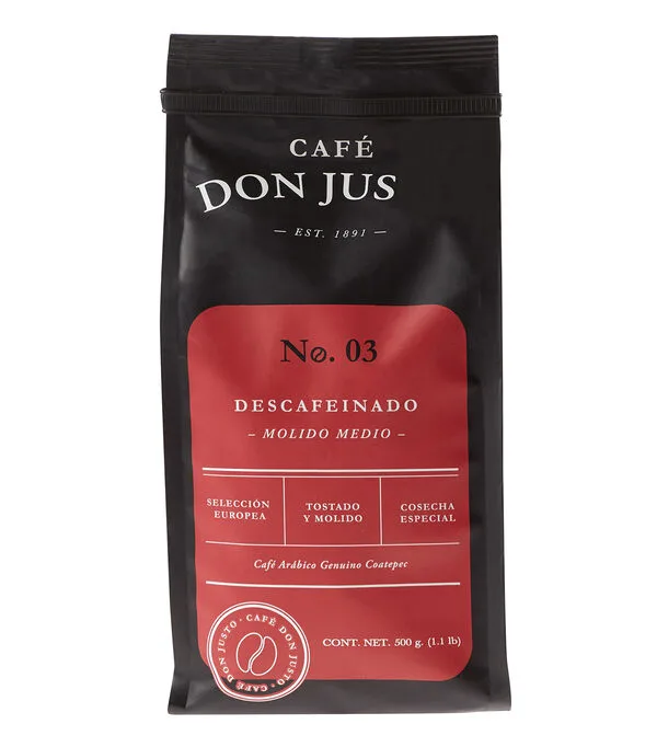 Botella de Café molido descafeinado, 500 gr