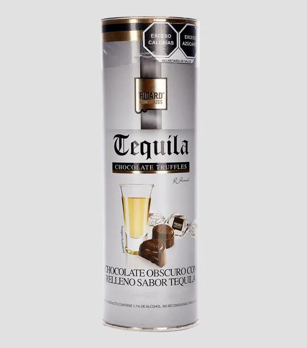 Botella de Chocolate obscuro Truffles Tequila, 180 g