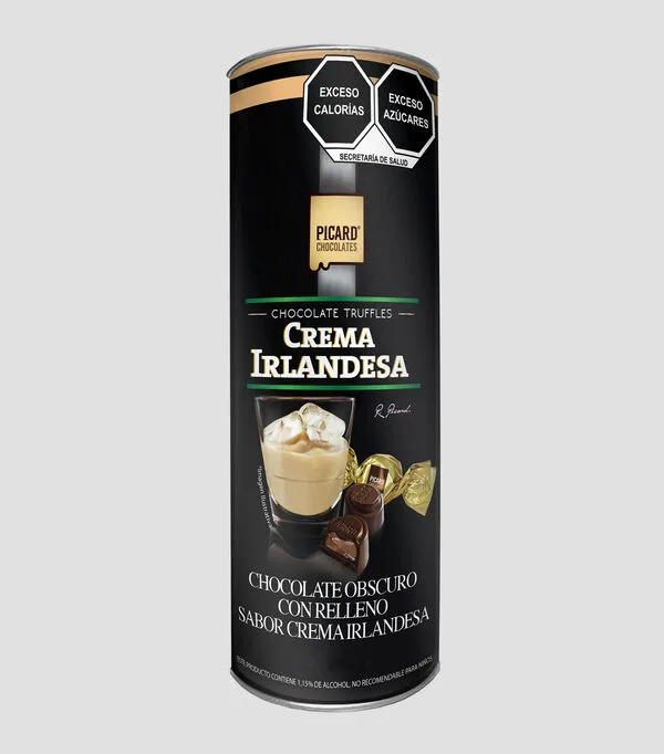 Botella de Chocolate Oscuro con Crema Irlandesa, 180 gr