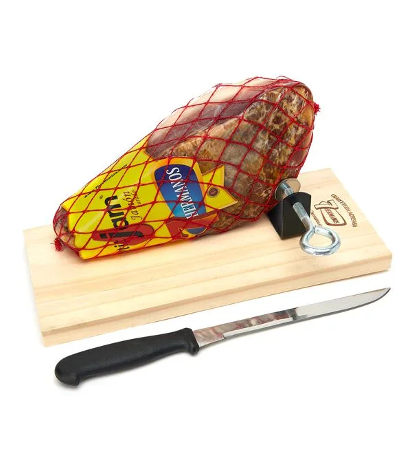 Botella de Jamón con Tabla y Cuchillo