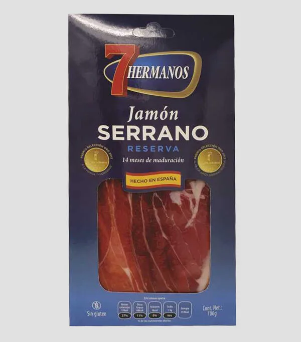 Botella de Jamón Serrano Reserva, 100 g