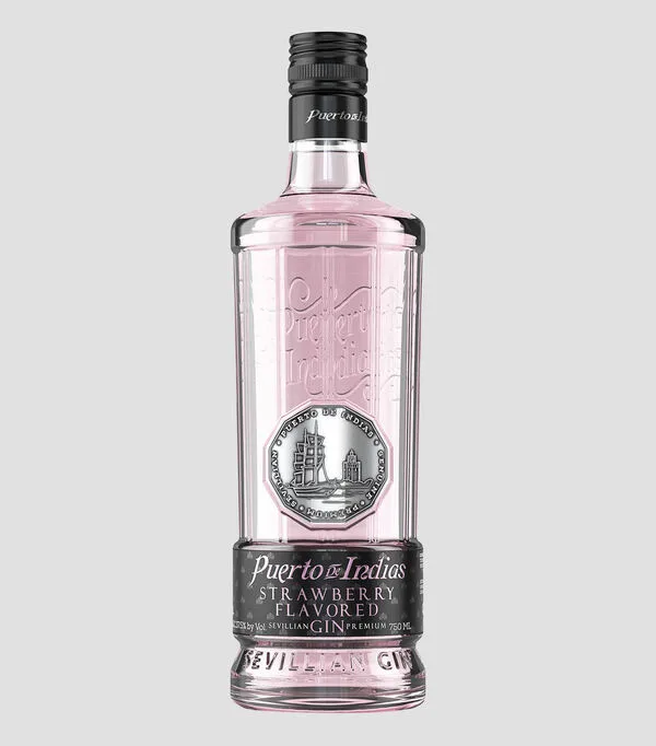 Botella de Ginebra Premium Strawberry, 750 ml