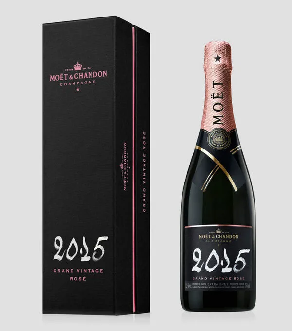 Botella de Champagne Extra Brut 2015 Grand Vintage Rose, Francia, 750 ml