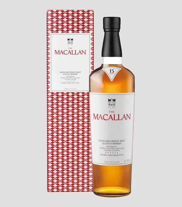 Botella de Whisky The Macallan 15 Years Double Cask, 700 ml