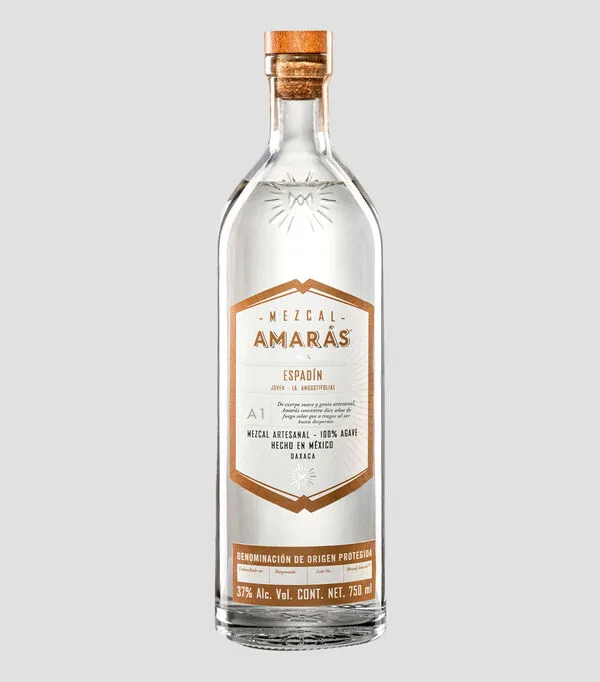 Botella de Mezcal Amaras Espadin Joven, 750 ml