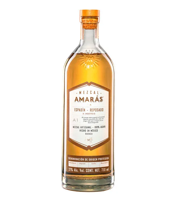 Botella de Mezcal Amaras Reposado, 750 ml