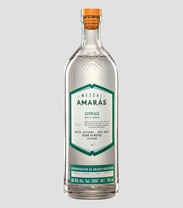 Botella de Mezcal Amaras Cupreata, 750 ml