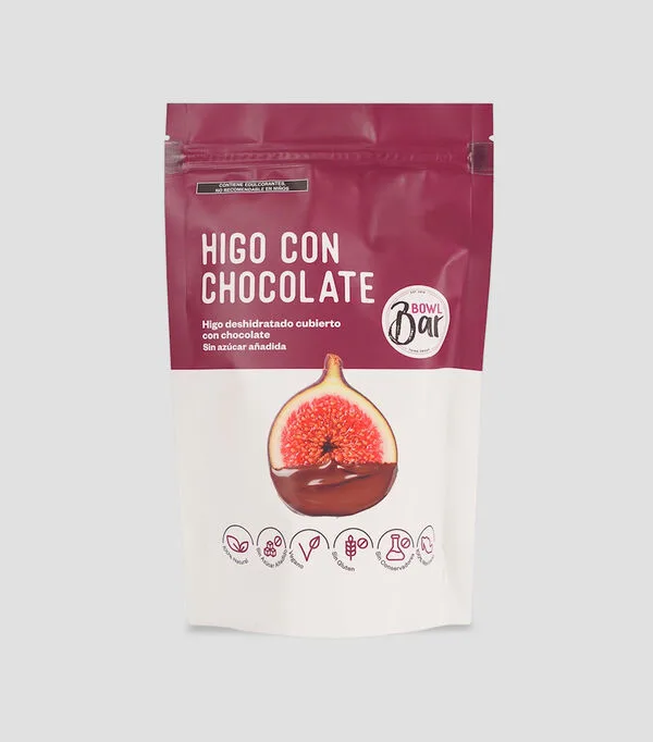 Botella de Higo con chocolate vegano sin azúcar, 150 gr