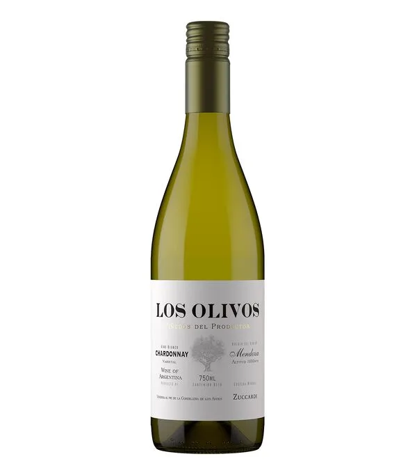 Botella de Vino Blanco Chardonnay, 750 ml