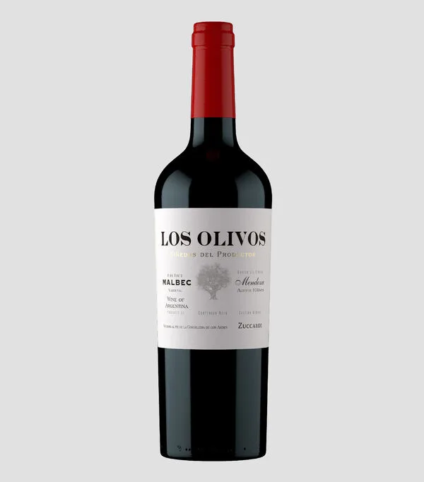 Botella de Vino Tinto Malbec, 750 ml