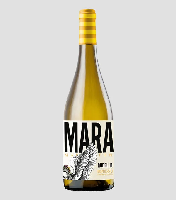 Botella de Vino Blanco Godello, 750 ml