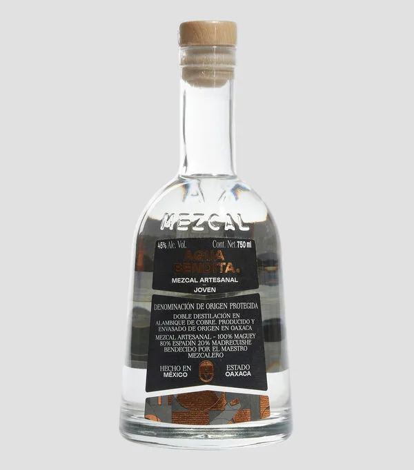 Botella de Mezcal Artesanal Joven, 750 ml