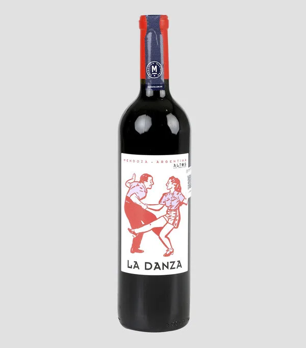 Botella de Vino Tinto la Danza Hormigas Malbec, 750 ml
