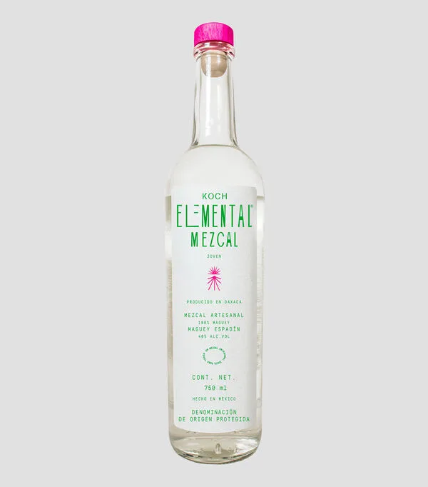 Botella de Mezcal Artesanal Elemental, 750 ml