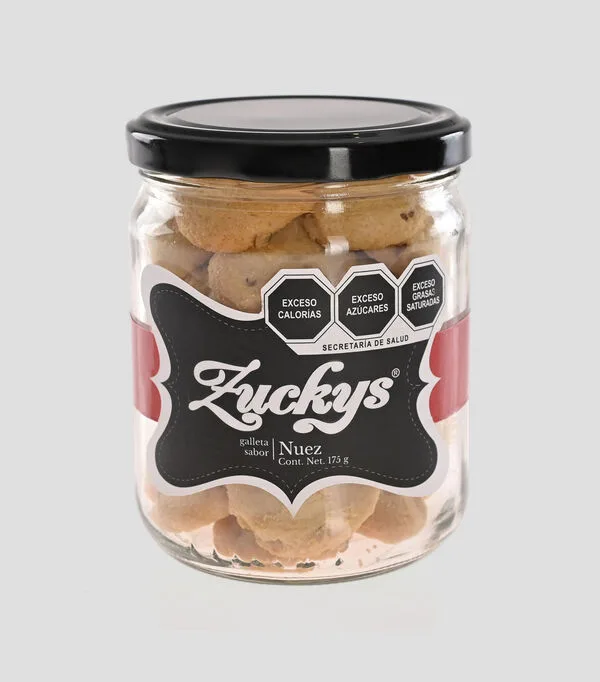 Botella de Galletas sabor nuez, 175 g