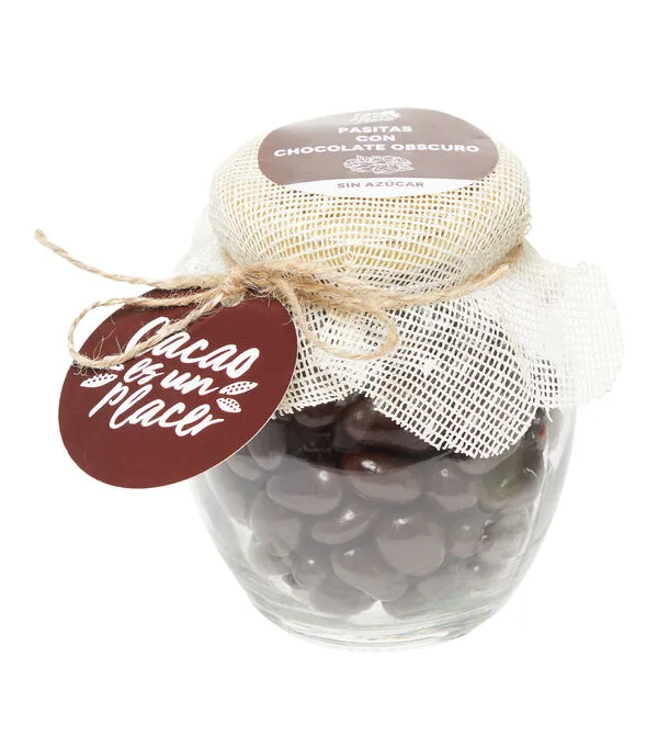 Botella de Pasitas cubiertas con chocolate, 225 g
