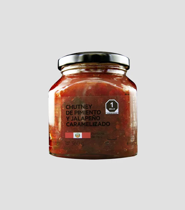 Botella de Chutney de Pimiento y Jalapeno Caramelizado, 360 g
