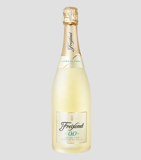 Botella de Vino Espumoso Blanco Airen Sin Alcohol, 750 ml