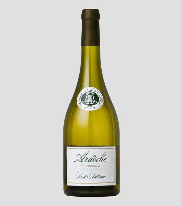 Botella de Vino Blanco Ardeche Chardonnay, Francia, 750 ml