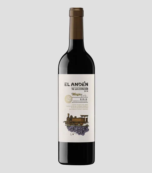 Botella de Vino Tinto Tempranillo El Anden de la Estacion, Espana, 750 ml