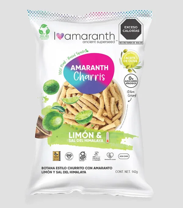 Botella de Botana Amaranth Charris - Limón, 142 gr