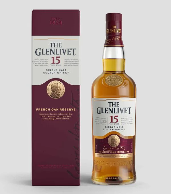 Botella de Whisky The Glenlivet 15 Años, 700 ml