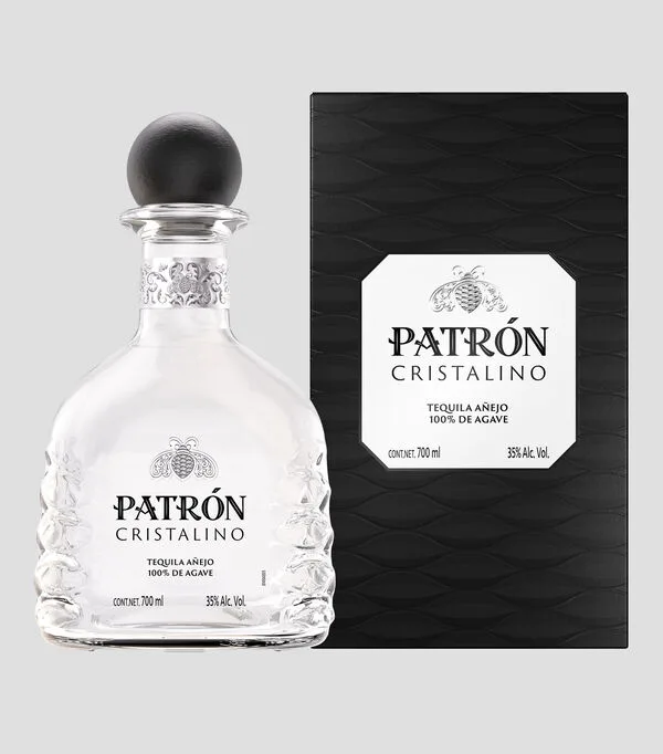 Botella de Tequila Patrón Cristalino Añejo, 700 ml