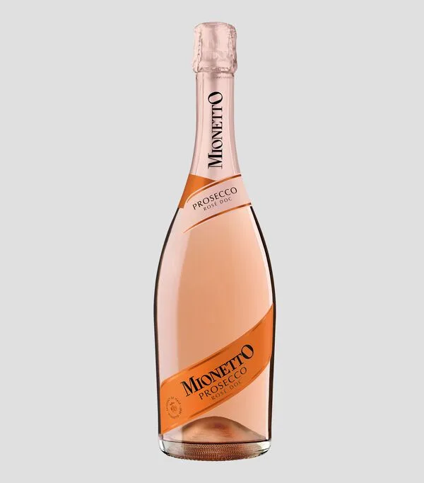 Botella de Vino Rosado Espumoso Glera Prosecco Mionetto Rose, Italia, 750 ml