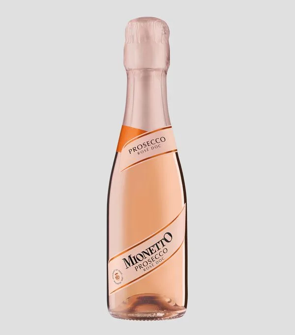 Botella de Vino rosado Glera, Prosecco Rosé Doc, Italia, 200 ml